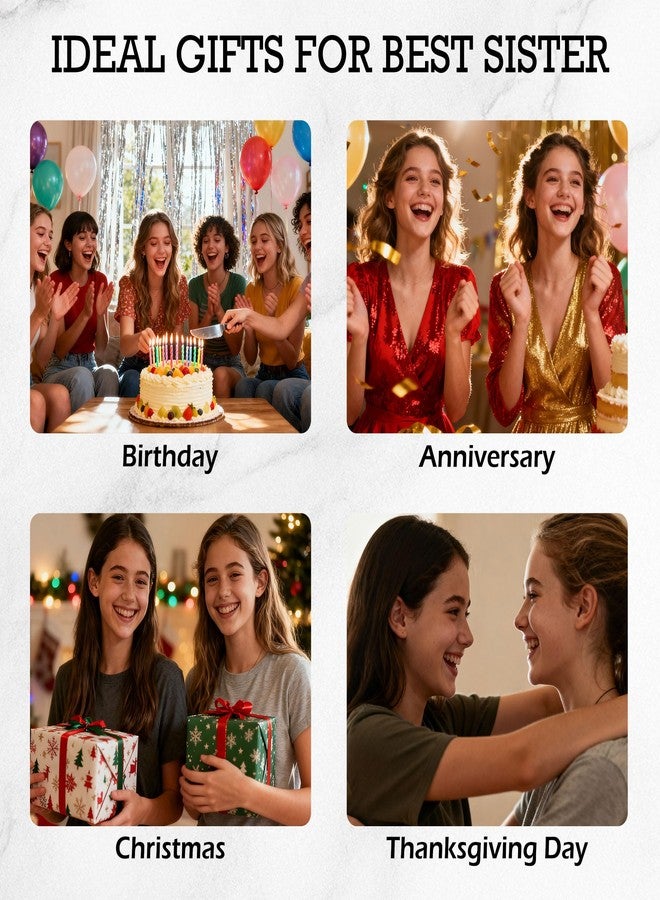 Trizotek Sister Christmas Gifts, Christmas Gifts for Sister Birthday Gift Stocking Stuffers for Women Teen Girls Valentines Day Gift for Her Easter Basket Stuffers for Teens Mothers Day for Sis - Image 4